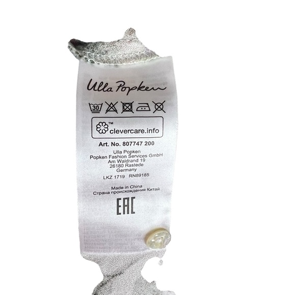 Ulla Popken botanical multicolored print long sleeve tunic top SZ 28 - Picture 7 of 11